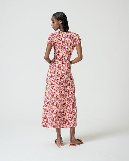 Printed Midi Dress – Multicolour