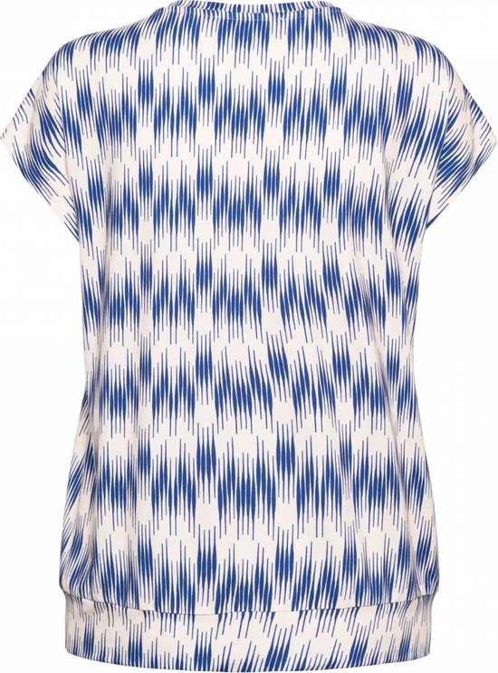 T-Shirt with Abstract Pattern, Blue