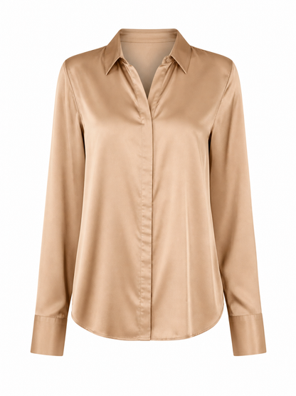 Silk Look Relaxed Fit Shirt