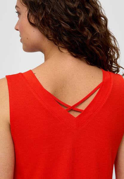 Strappy V-Neck Jersey Midi Dress