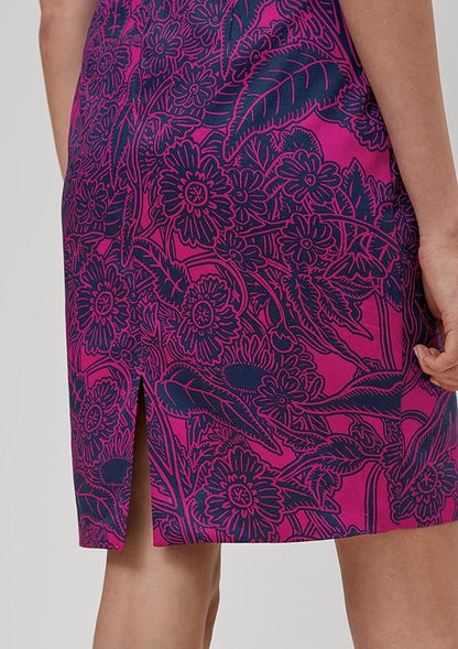 Fitted Dress with Floral Print