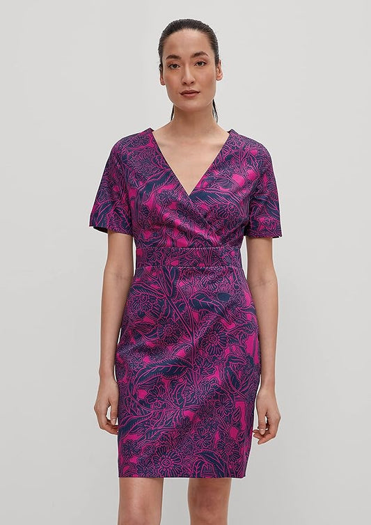 Fitted Dress with Floral Print