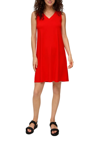 Strappy V-Neck Jersey Midi Dress