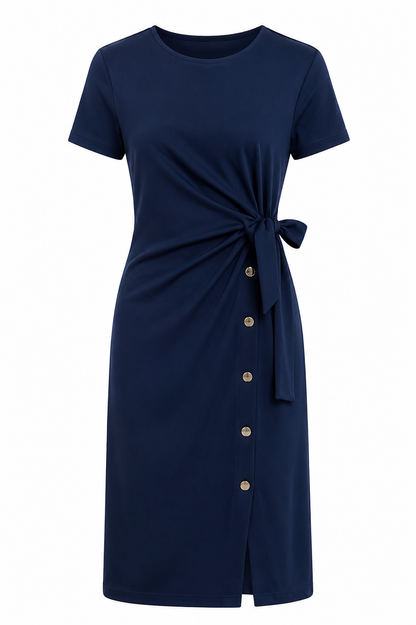 Jersey Dress with Tie Waist