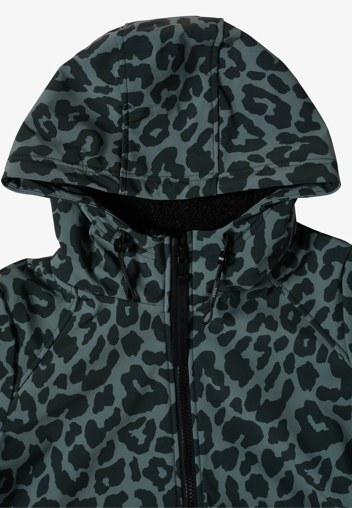 Leopard Print Water-Repellent Softshell Coat
