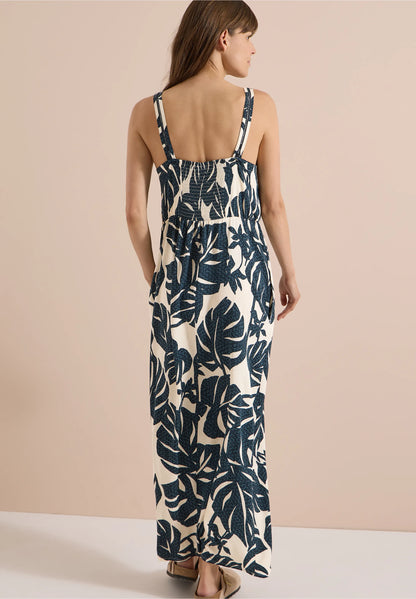 Tropical Print Maxi Dress with Pockets