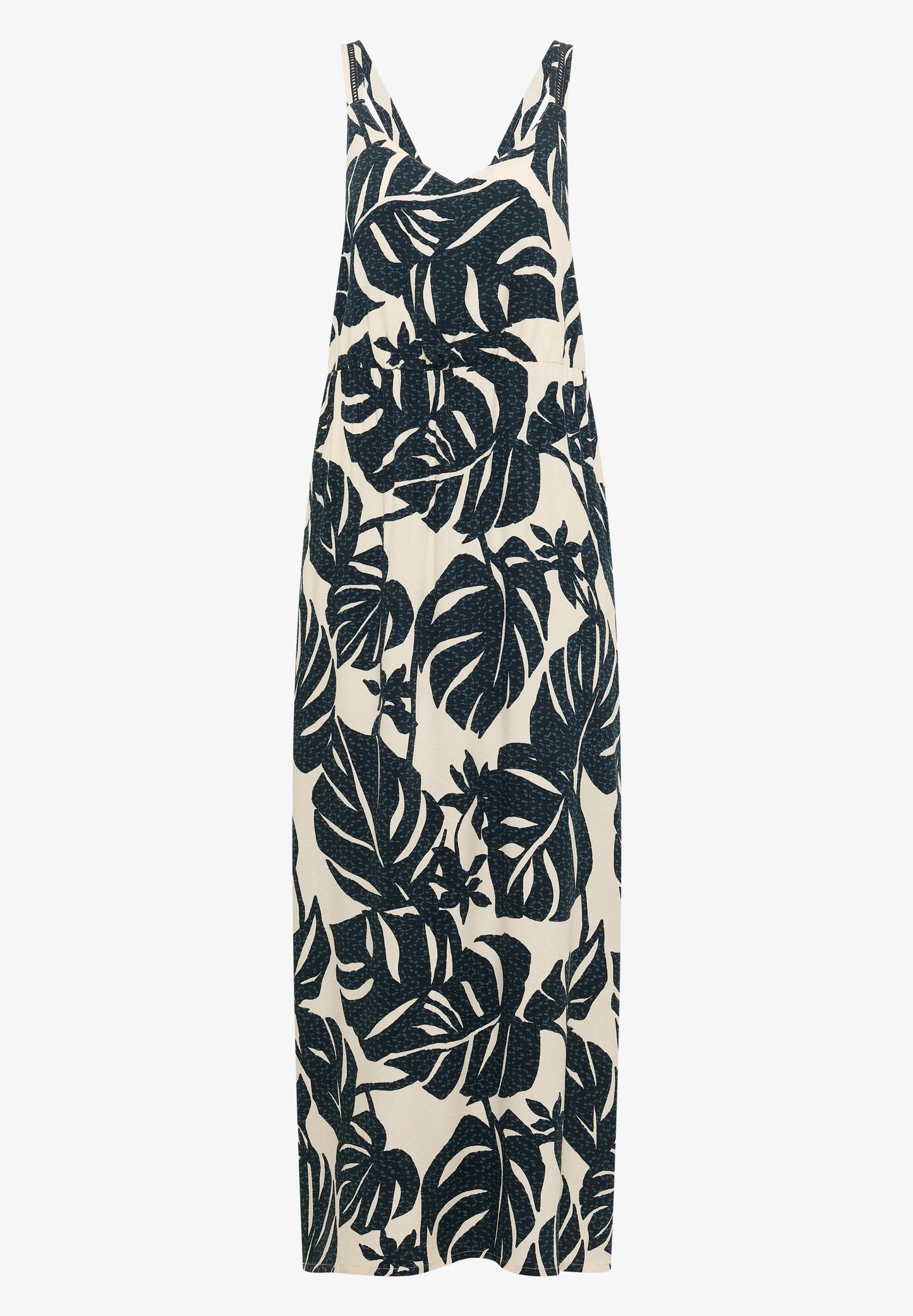 Tropical Print Maxi Dress with Pockets