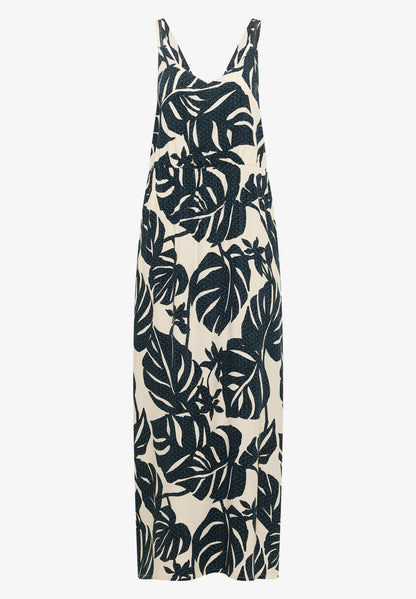 Tropical Print Maxi Dress with Pockets
