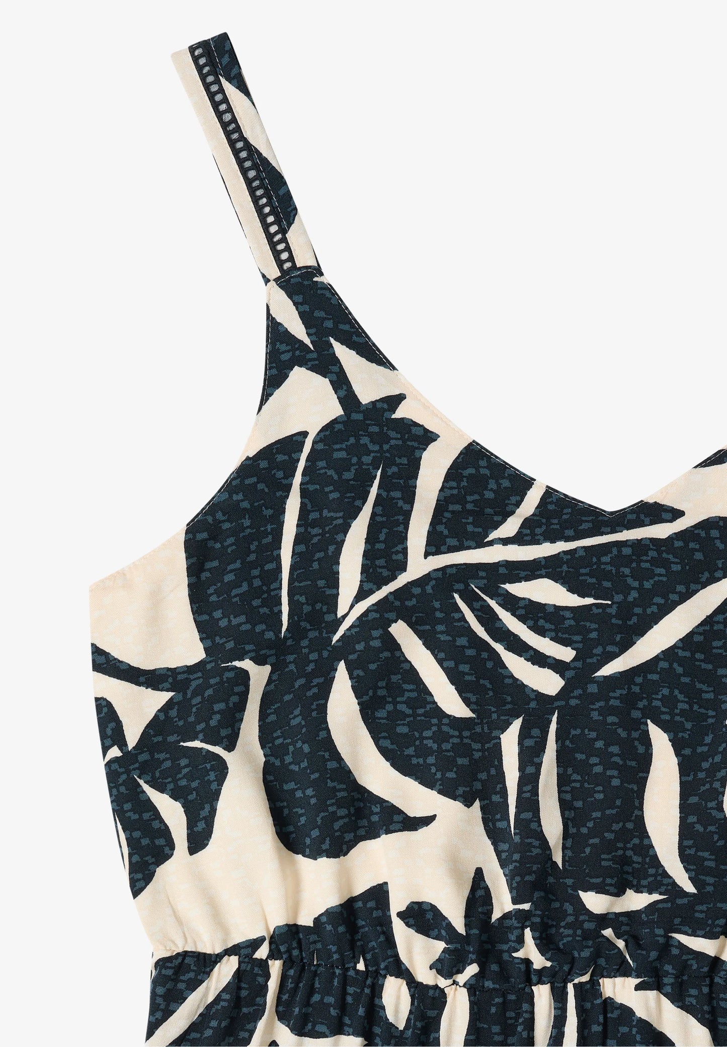 Tropical Print Maxi Dress with Pockets