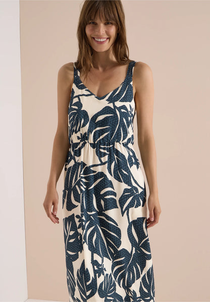 Tropical Print Maxi Dress with Pockets