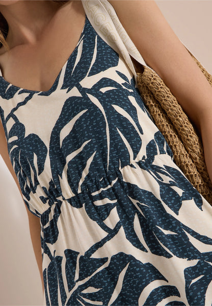 Tropical Print Maxi Dress with Pockets