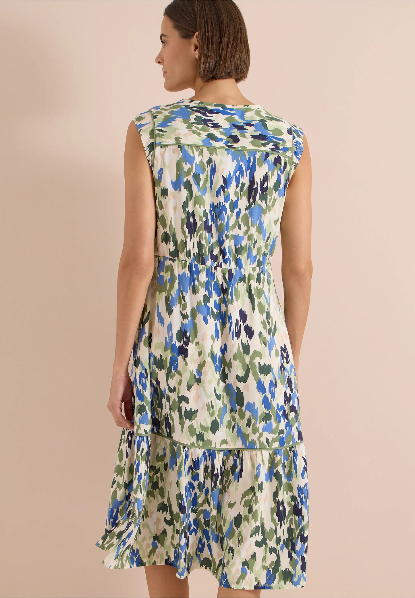 Printed Sleeveless Midi Dress