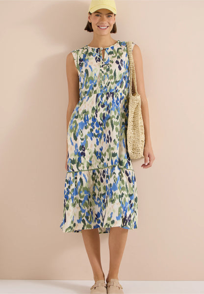 Printed Sleeveless Midi Dress
