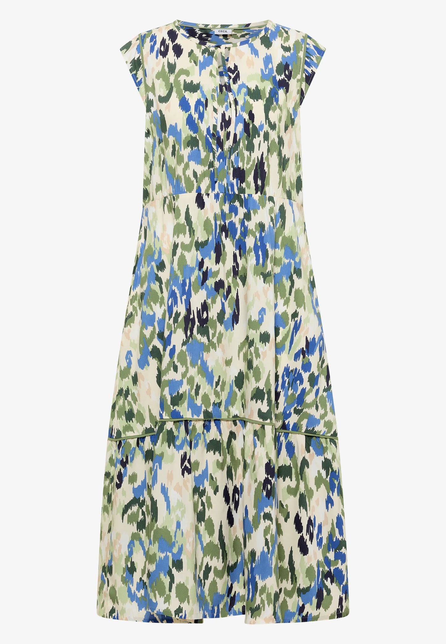 Printed Sleeveless Midi Dress