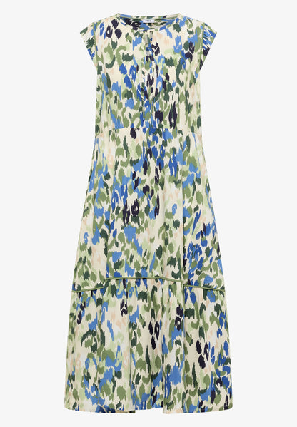 Printed Sleeveless Midi Dress