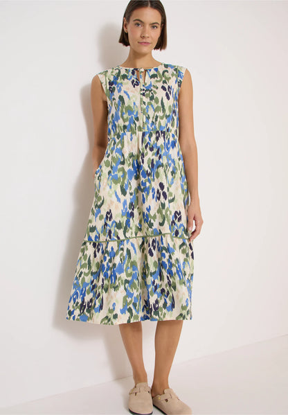 Printed Sleeveless Midi Dress