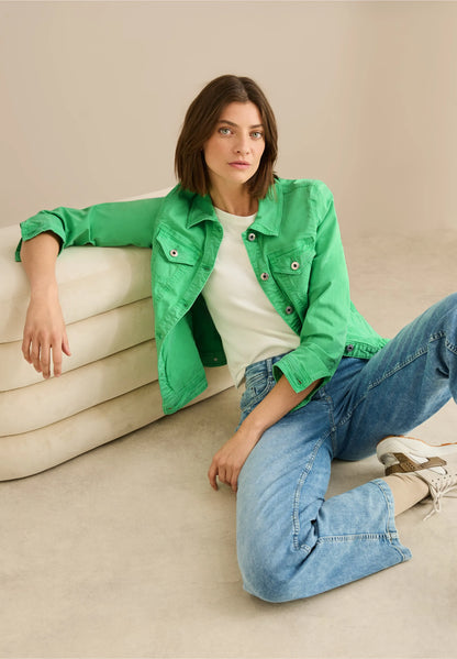 Denim Jacket, Vibrant Green