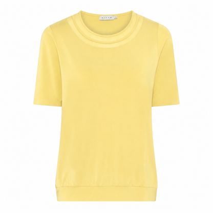 Viscose T-shirt with Sheer Panel