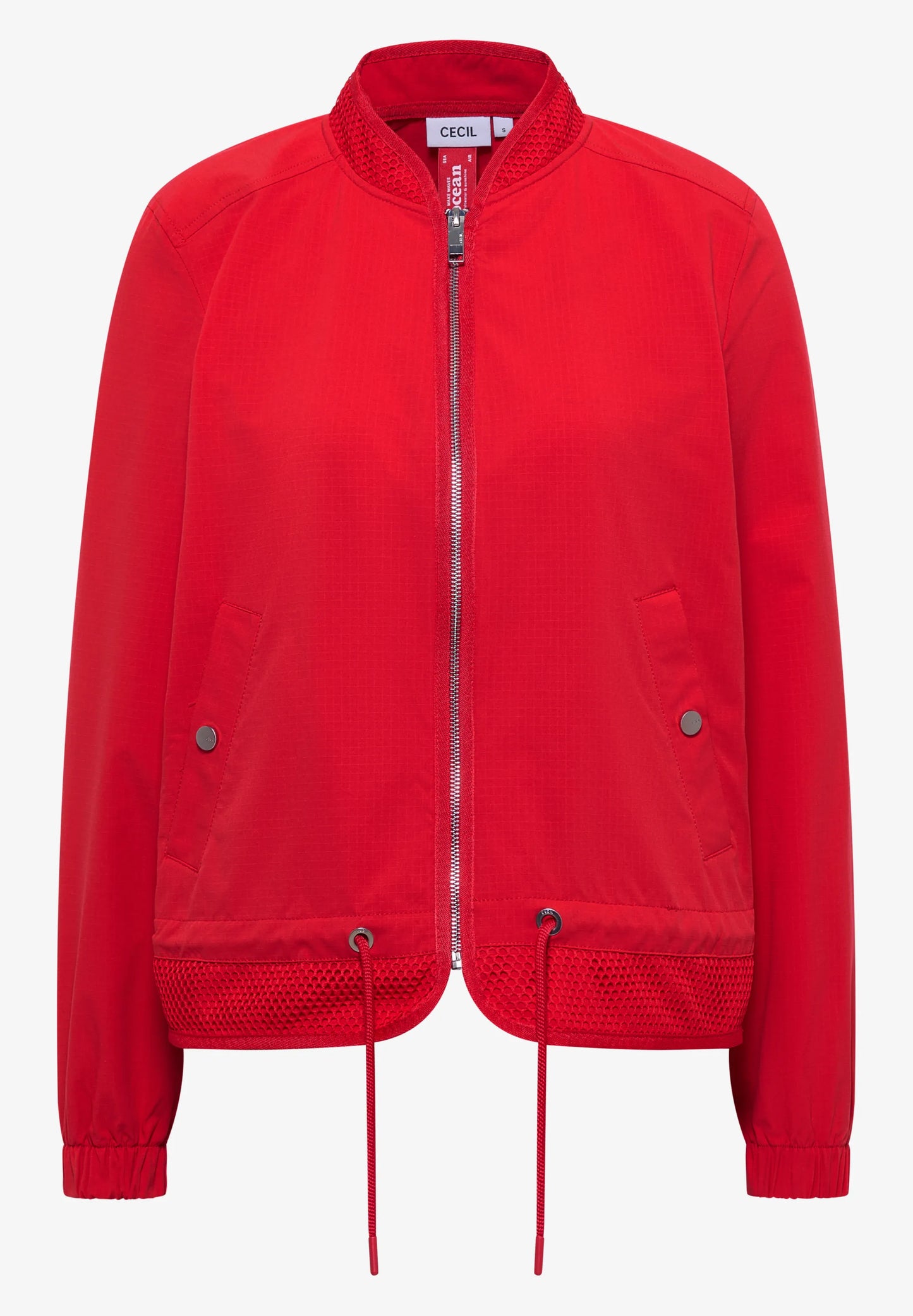 Lightweight Bomber Jacket with Drawstring