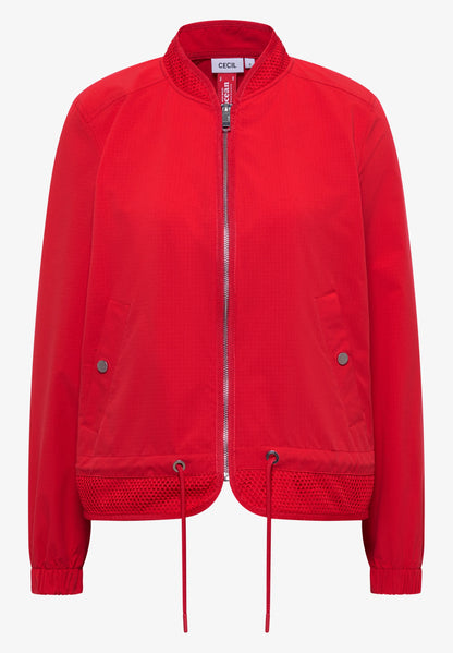 Lightweight Bomber Jacket with Drawstring