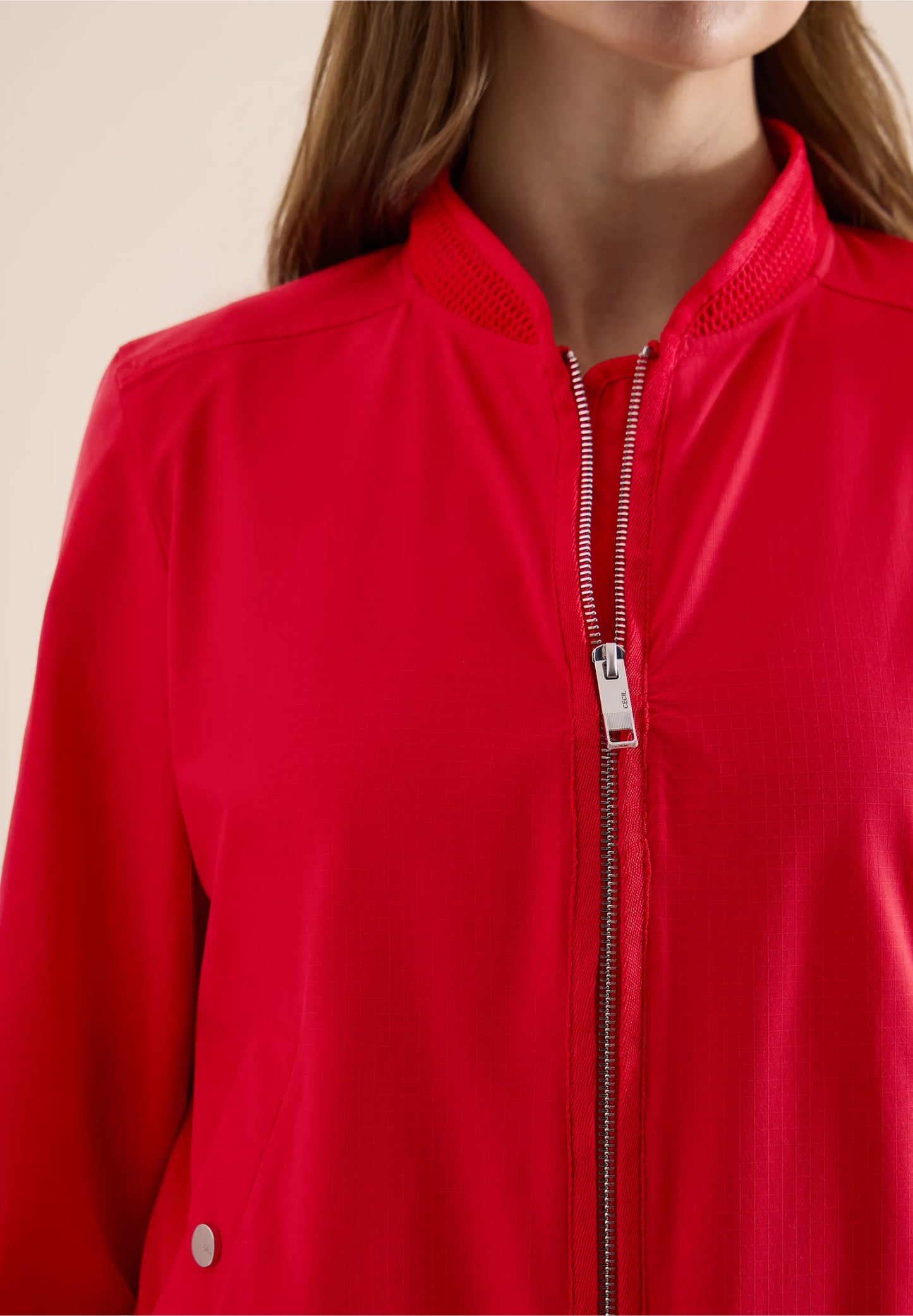 Lightweight Bomber Jacket with Drawstring