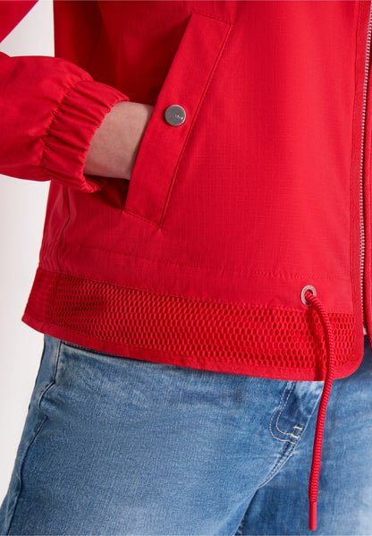 Lightweight Bomber Jacket with Drawstring