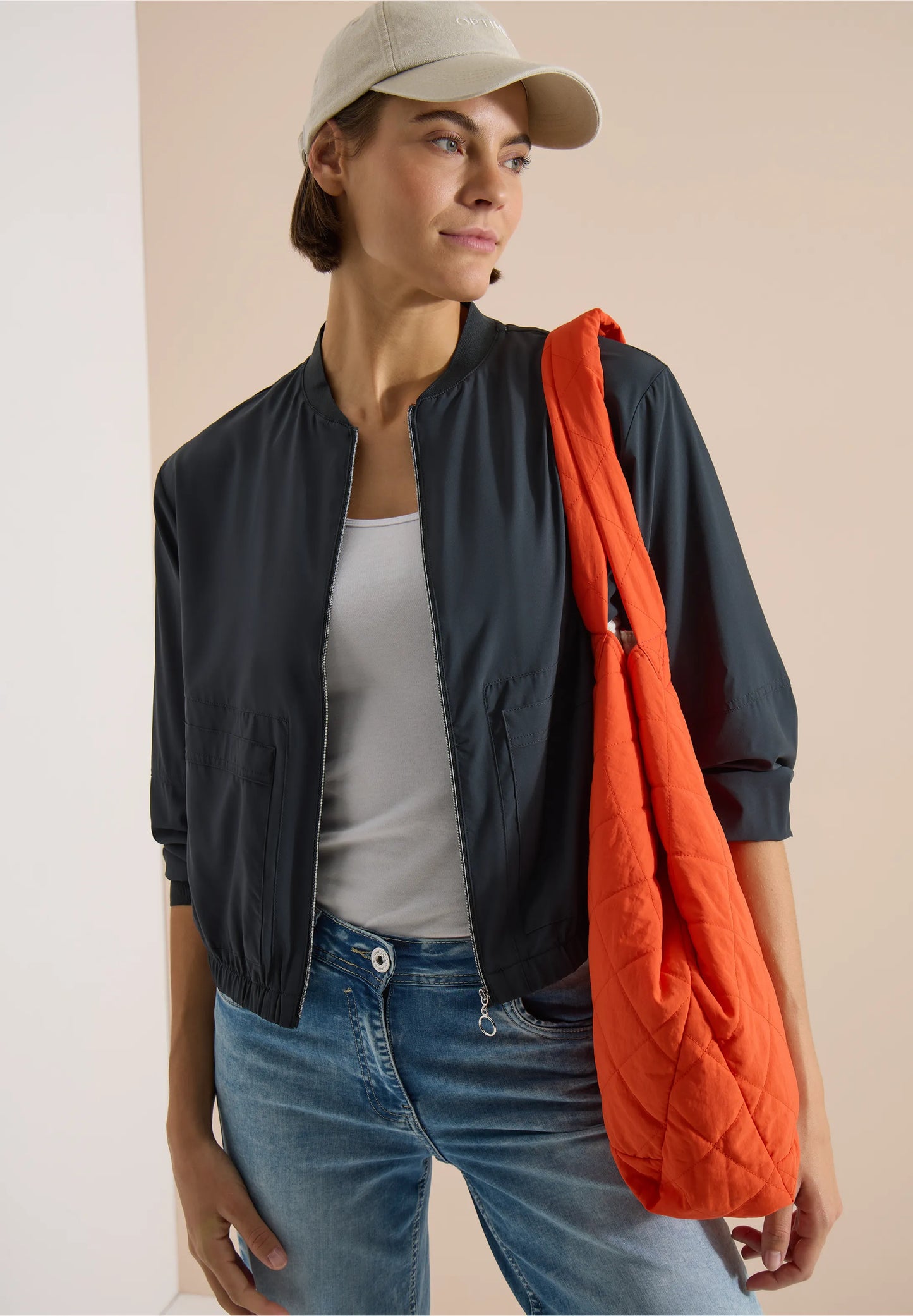 Lightweight Zip-Up Bomber Jacket