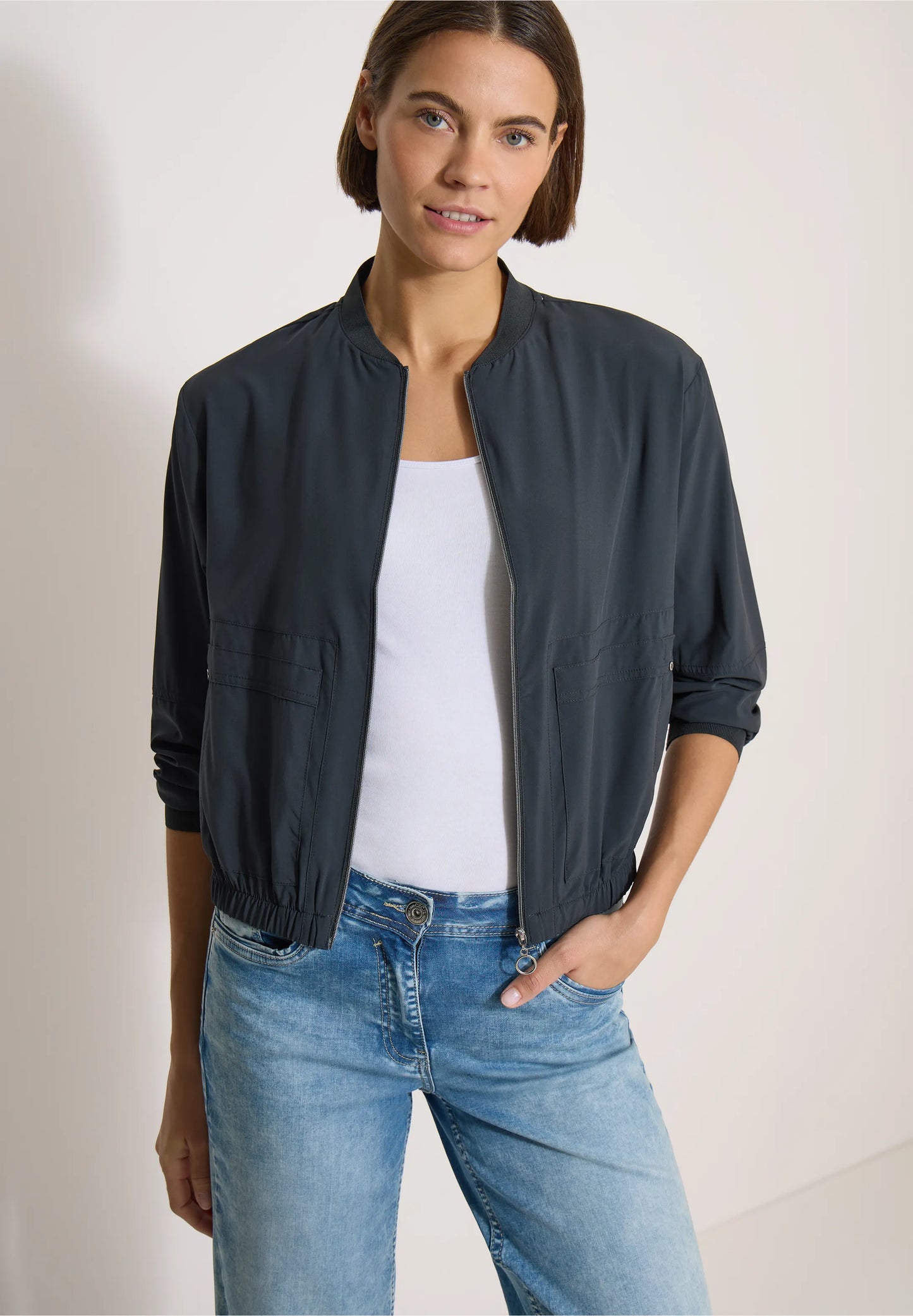 Lightweight Zip-Up Bomber Jacket