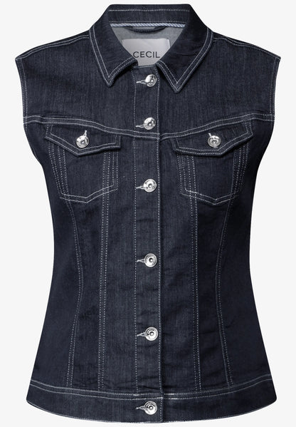 Denim Button-Down Gilet