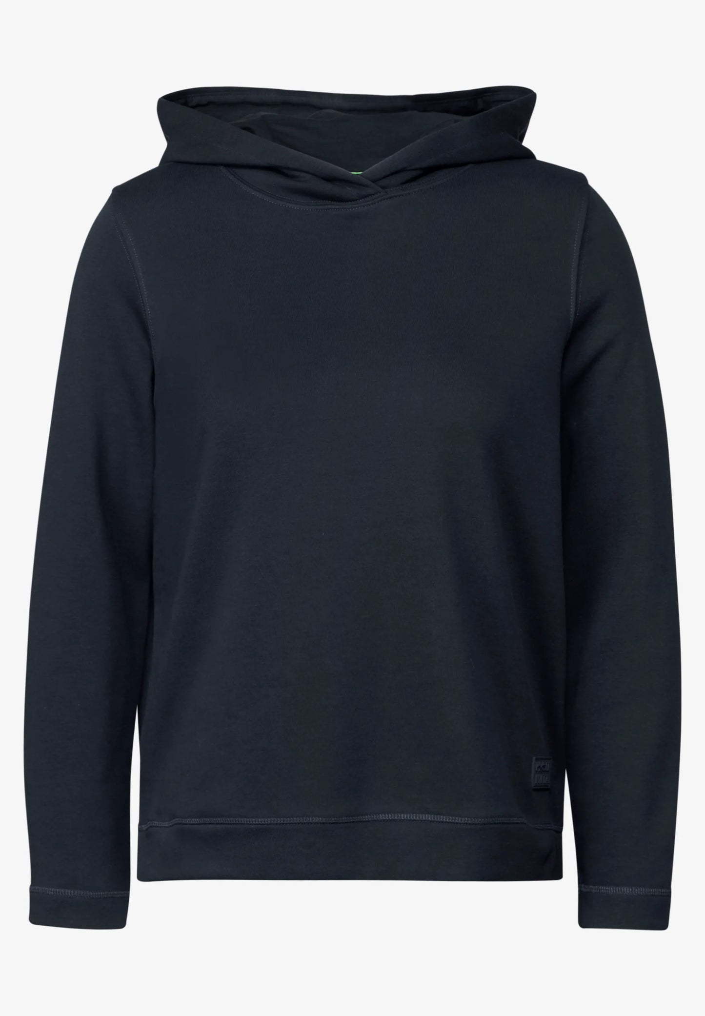 Basic Cotton Blend Hoodie, Navy
