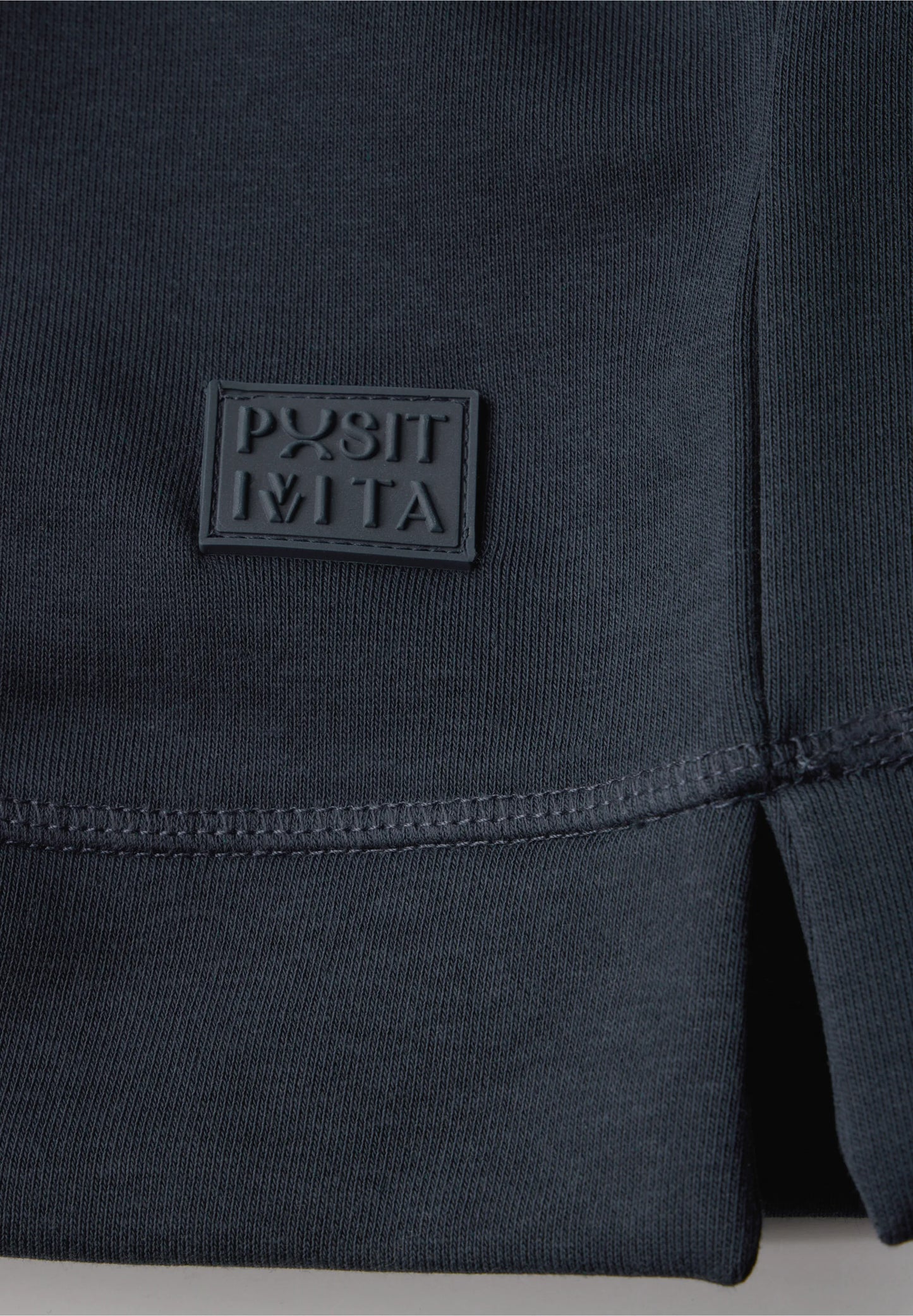 Basic Cotton Blend Hoodie, Navy