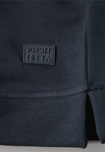 Basic Cotton Blend Hoodie, Navy