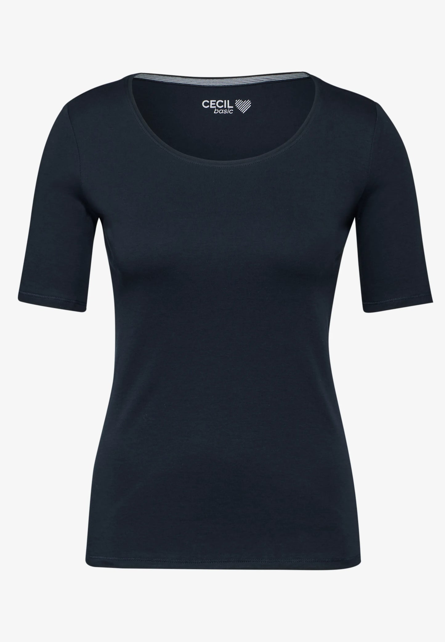 T-Shirt in Plain Color, Dark Blue