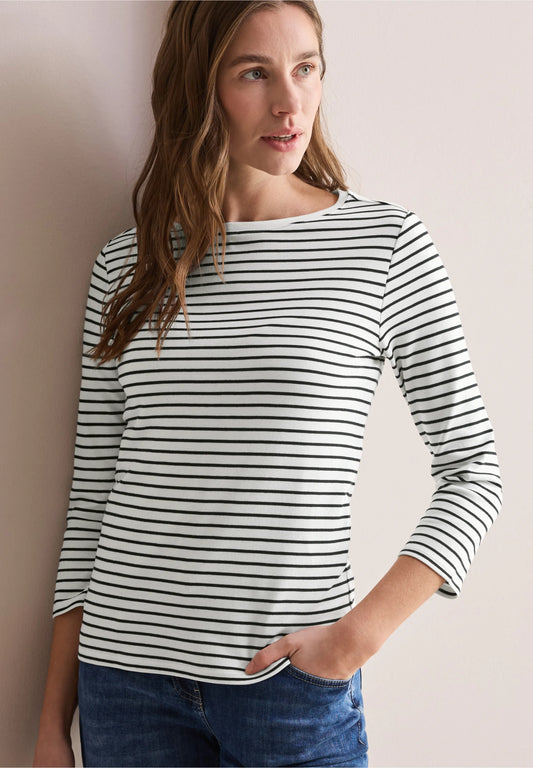 Striped Top, White