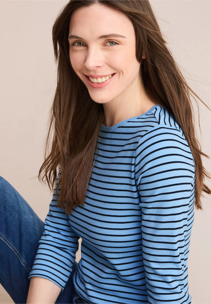 Striped Top, Light Blue