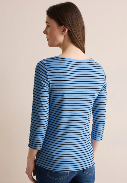 Striped Top, Light Blue