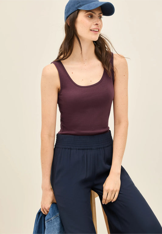 Basic Top, Mulberry Red