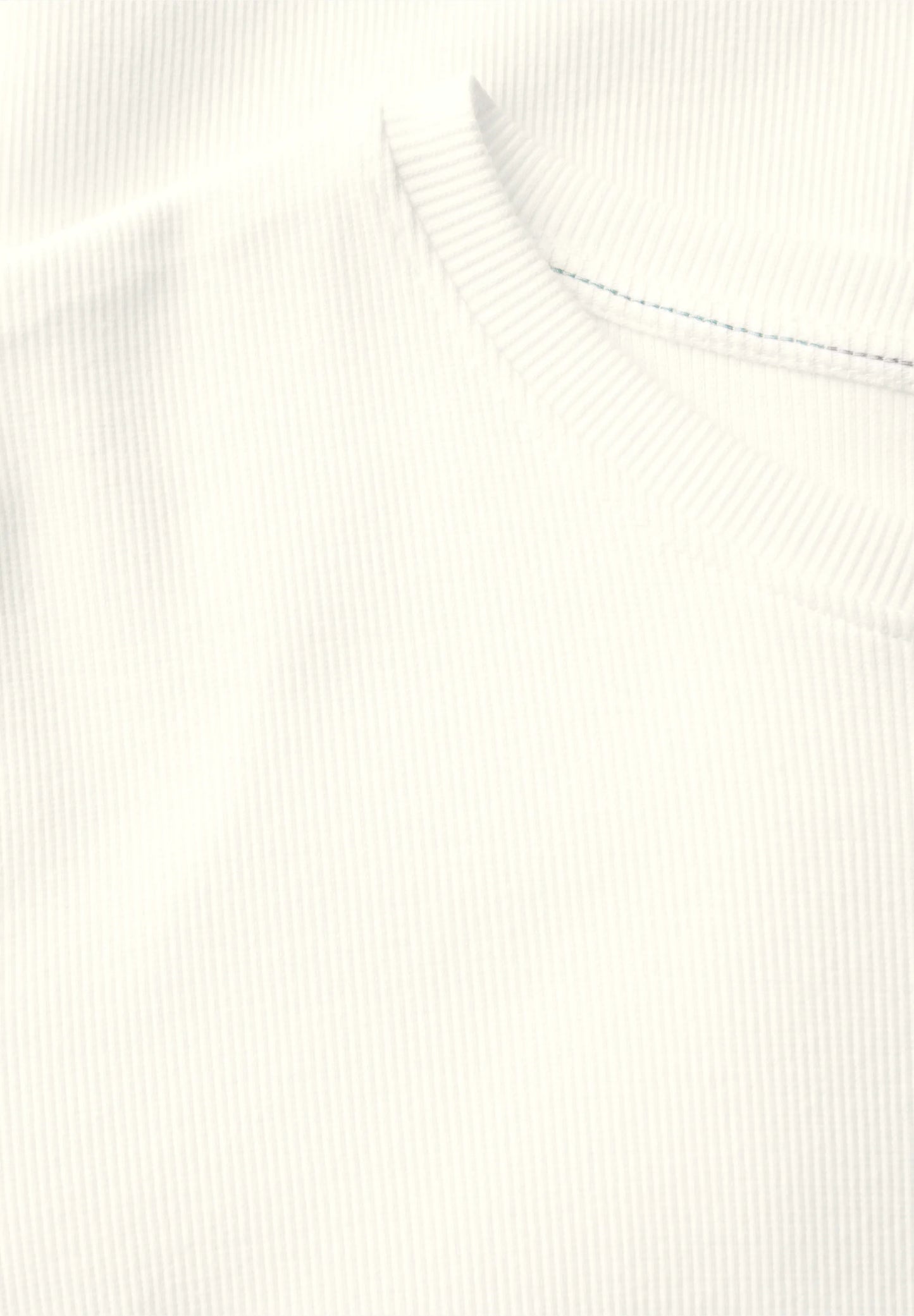 Basic Ribbed T-Shirt, Vanilla White