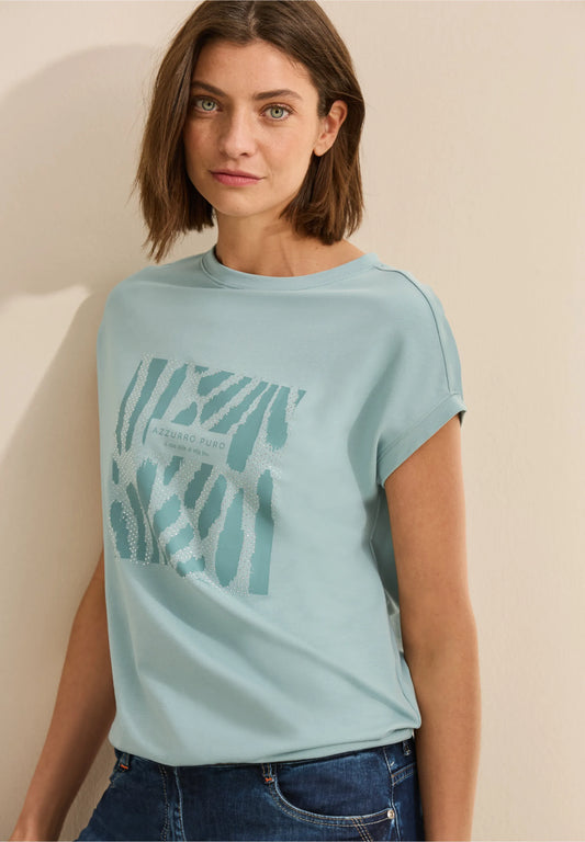 T-Shirt With Glitter Print