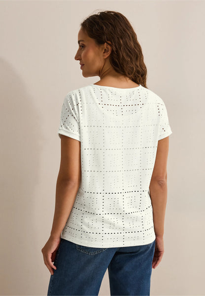 Casual T-Shirt with A Perforated Design