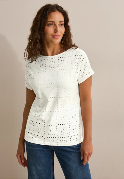 Casual T-Shirt with A Perforated Design