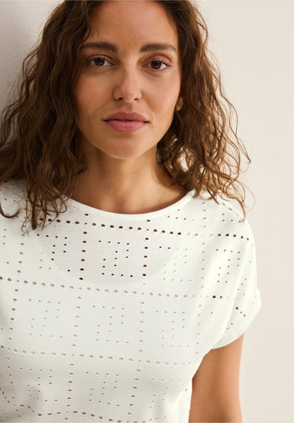 Casual T-Shirt with A Perforated Design