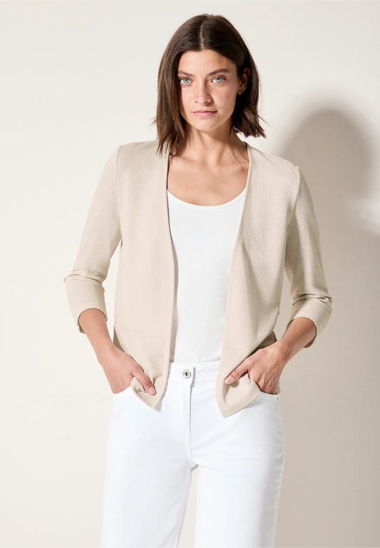 Open-Front Textured Jacket