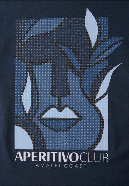 Printed T-Shirt with Decorative Stones