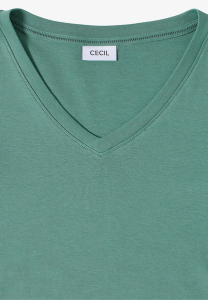 Basic V-Neck Cotton Top