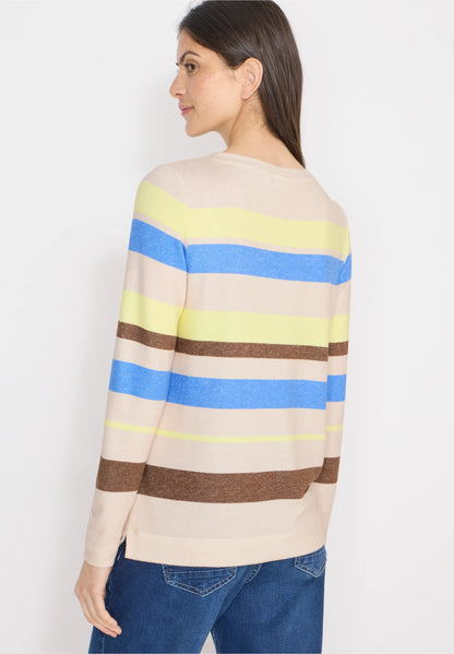 Multicolour Striped Fine Knit Jumper