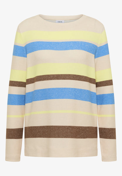Multicolour Striped Fine Knit Jumper