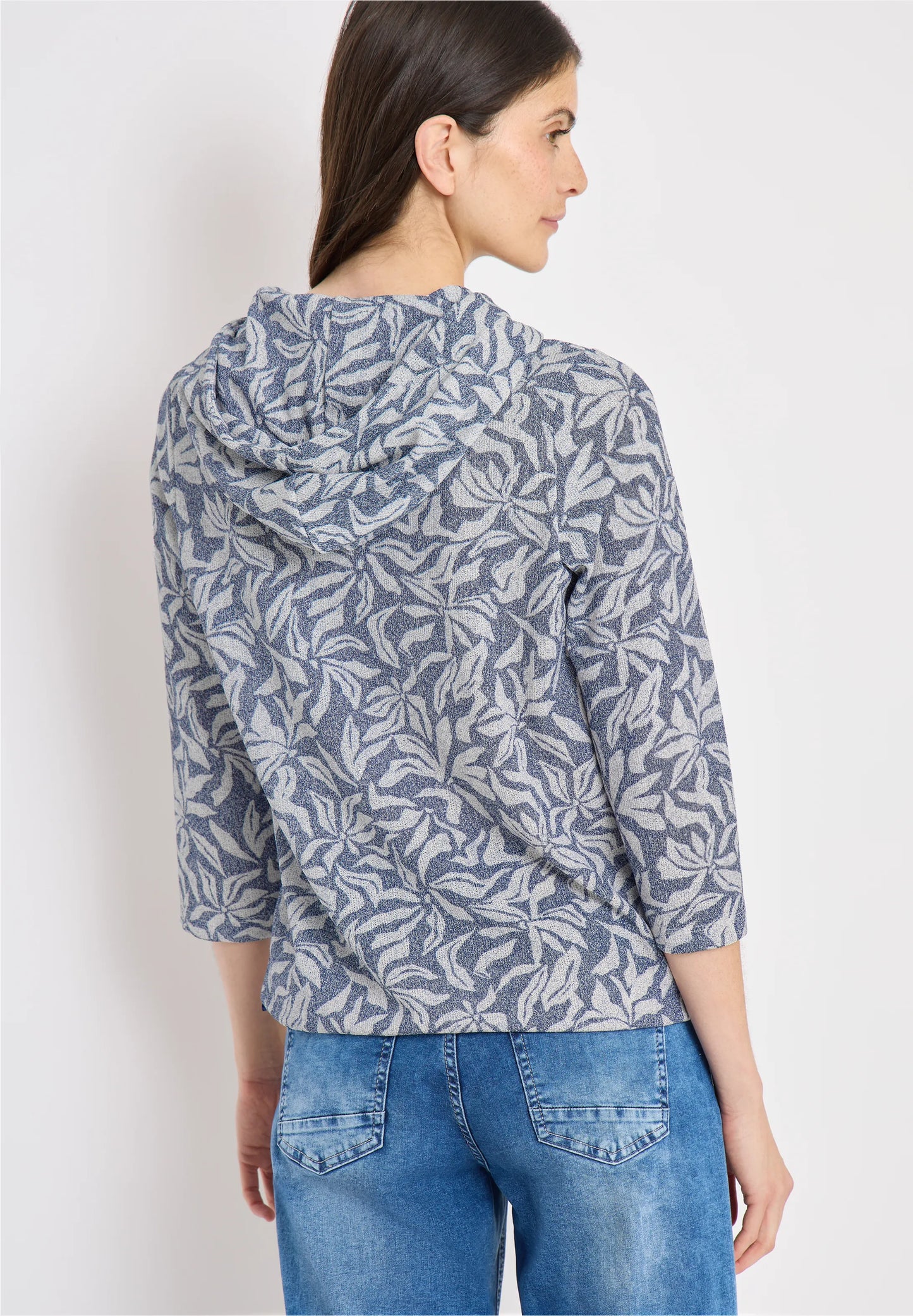 Leaf Print Lightweight Hoodie