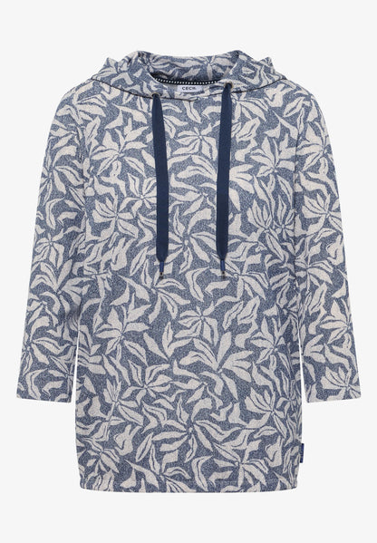 Leaf Print Lightweight Hoodie