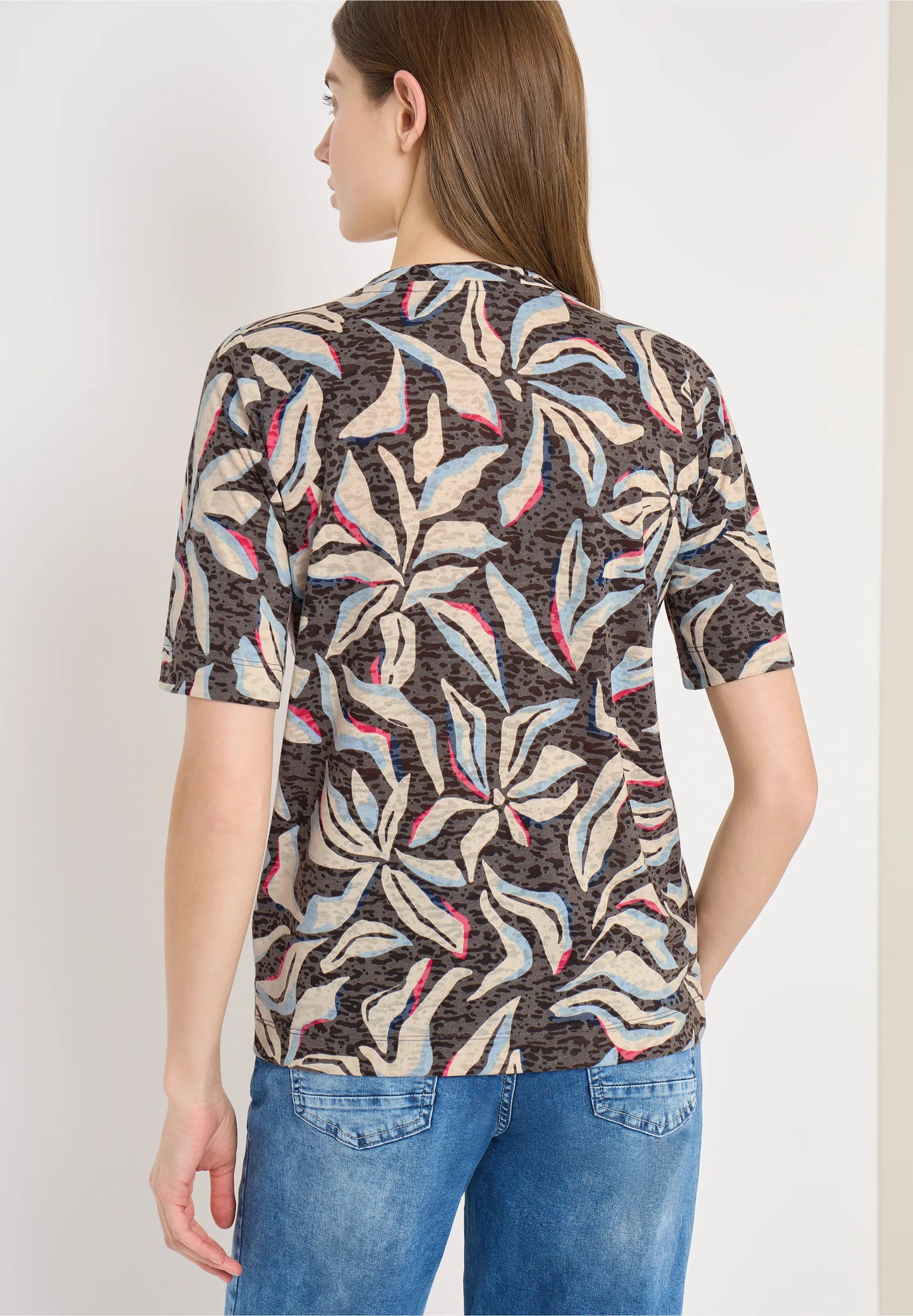 Botanical Print Burnout T-Shirt
